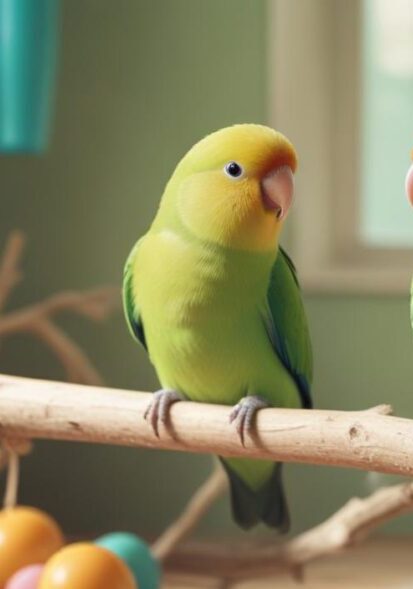 Bird transportation in Los Angeles, California – green parrot perched indoors for pet travel planning