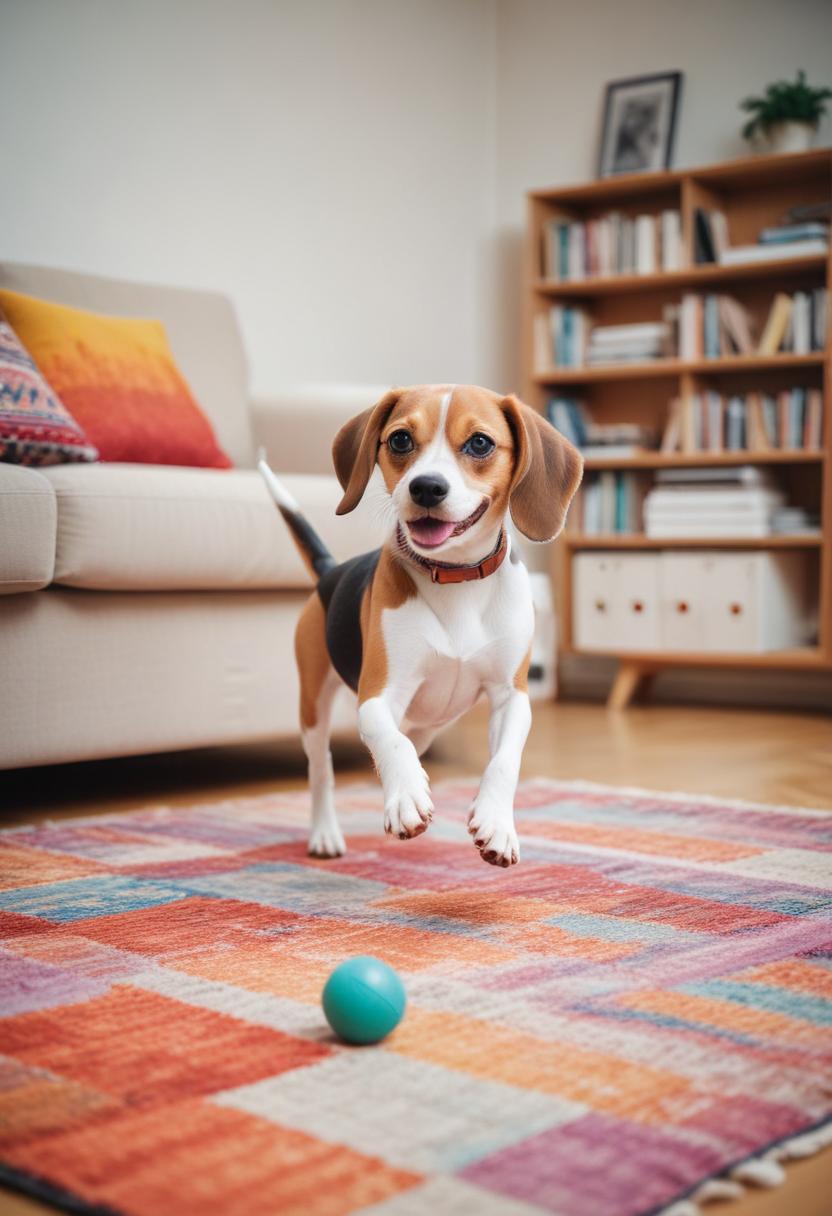 Pet travel preparation in Columbus, OH – small dog standing in a living room before transport