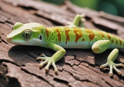 Gecko on wood, representing reptile and exotic pet transportation in Colorado Springs