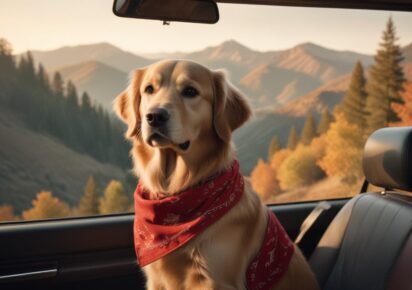 Ground pet transport planning in Miami, Florida – dog riding in a car on a relocation trip