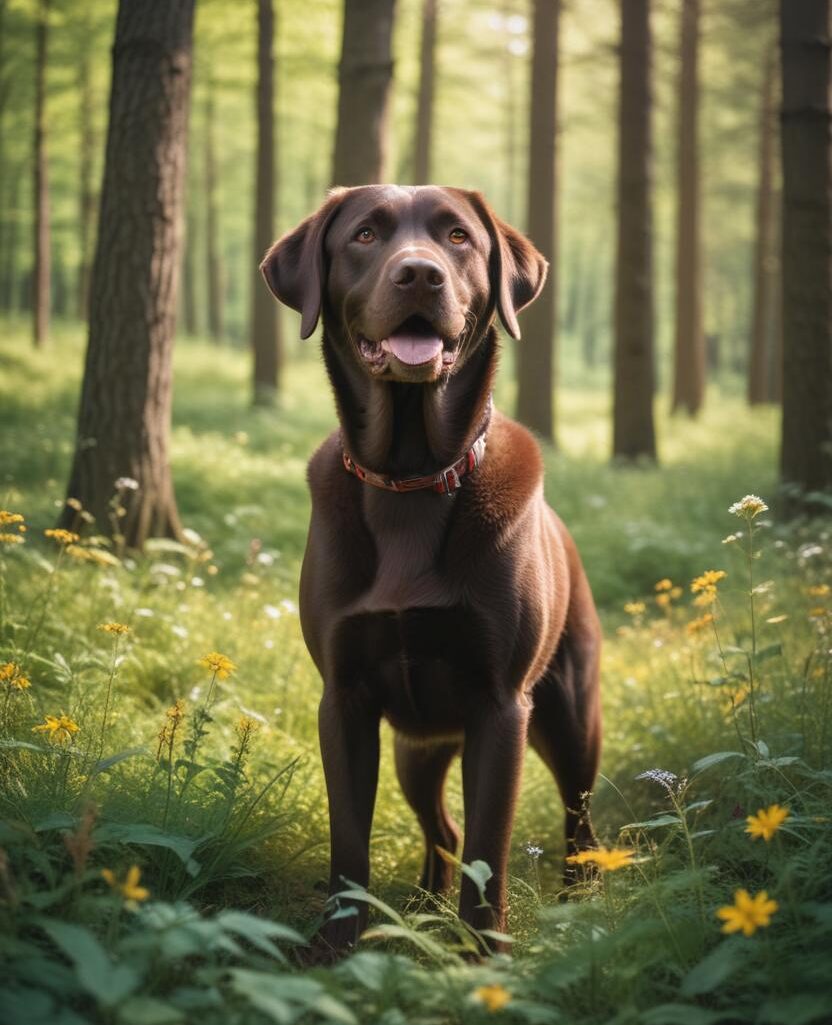 Dog standing outdoors in Oregon before pet relocation from Portland