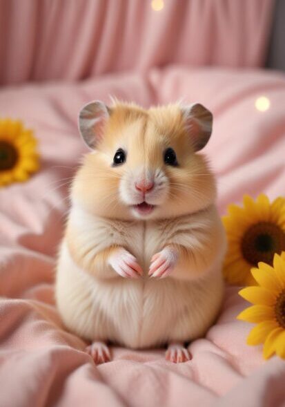 A small hamster indoors, representing professional small mammal pet transportation services in Reno, Nevada.