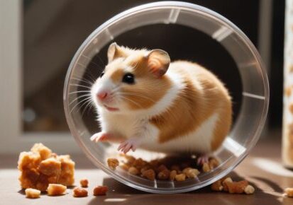 Hamster in a small pet enclosure, representing small mammal transportation planning in Orlando, Florida