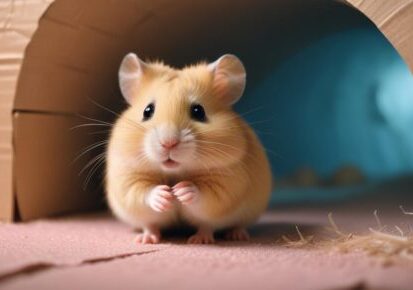 Small hamster sitting in a tunnel, representing small mammal transportation planning in San Diego, California
