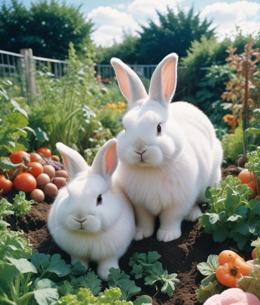 Small mammal pet transportation with rabbits prepared for safe relocation