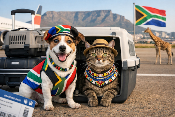 usa to South Africa pet shipping