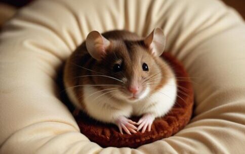 Small pet mouse resting in a bed, representing small mammal transportation services in The Bronx, New York