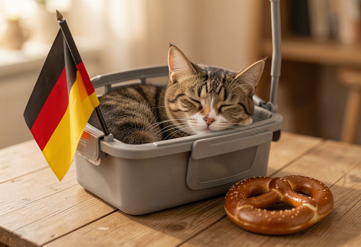 Cat ready for a USA to Germany pet move