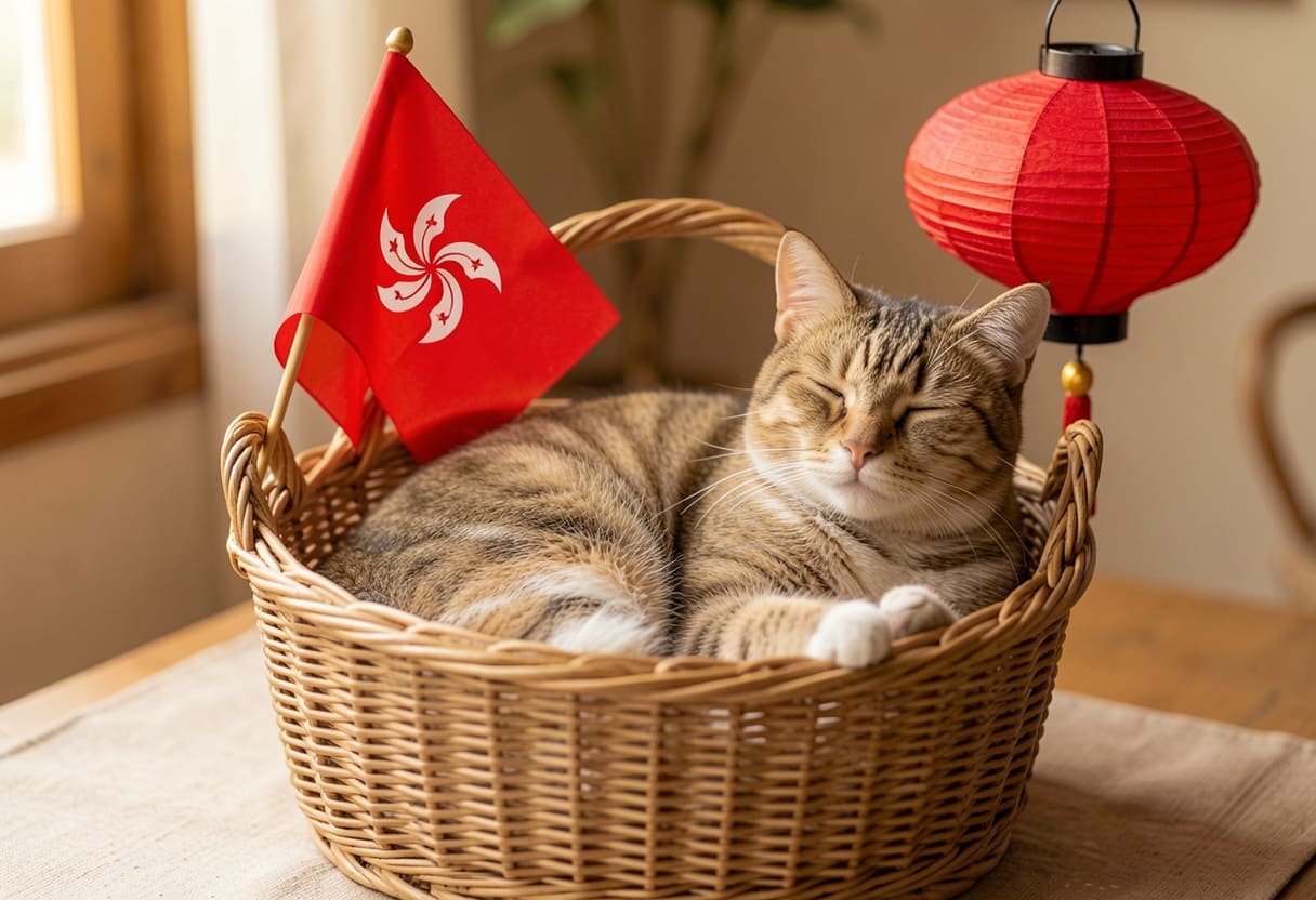 Cat ready for a USA to Hong Kong pet move