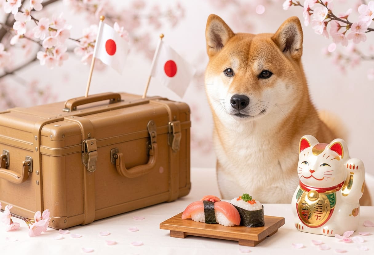 Shiba inu ready for pet relocation from the USA to Japan