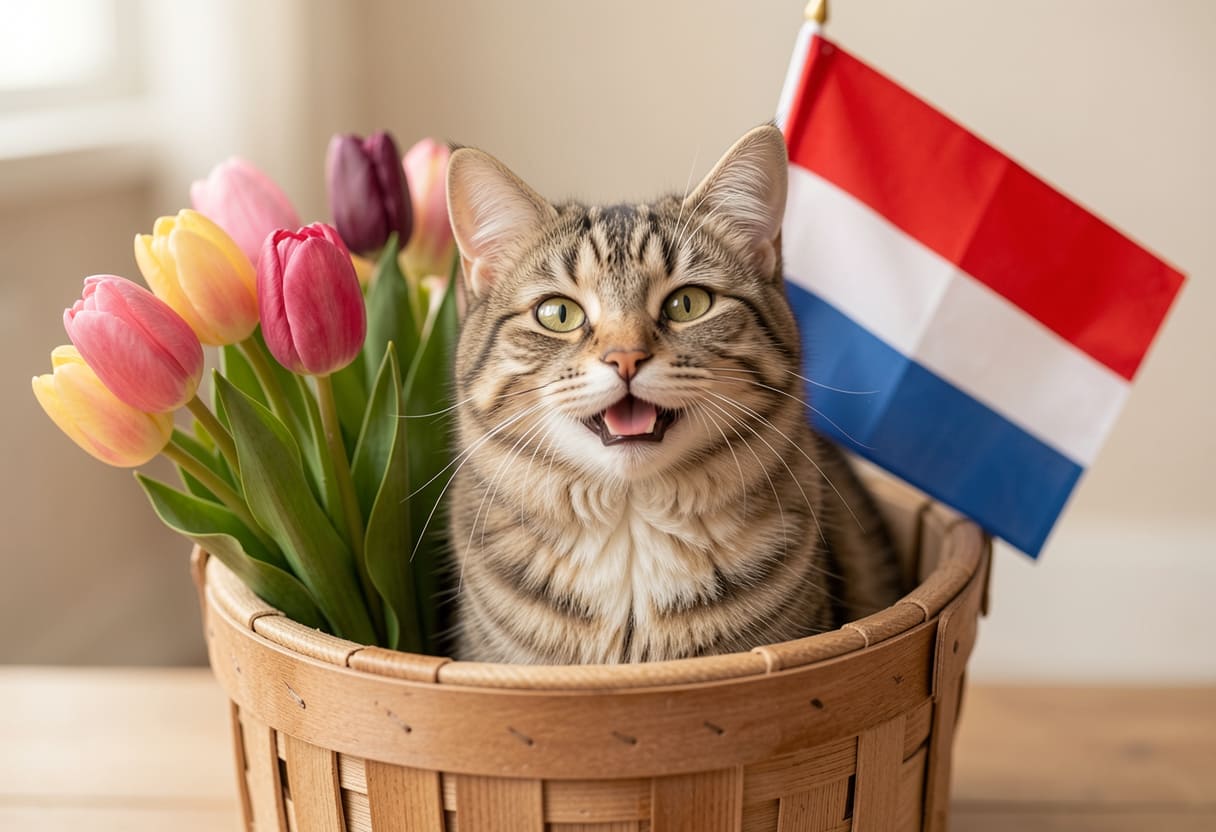 Cat ready for a USA to Netherlands pet move