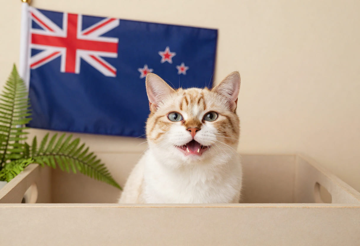 Cat ready for a USA to New Zealand pet move