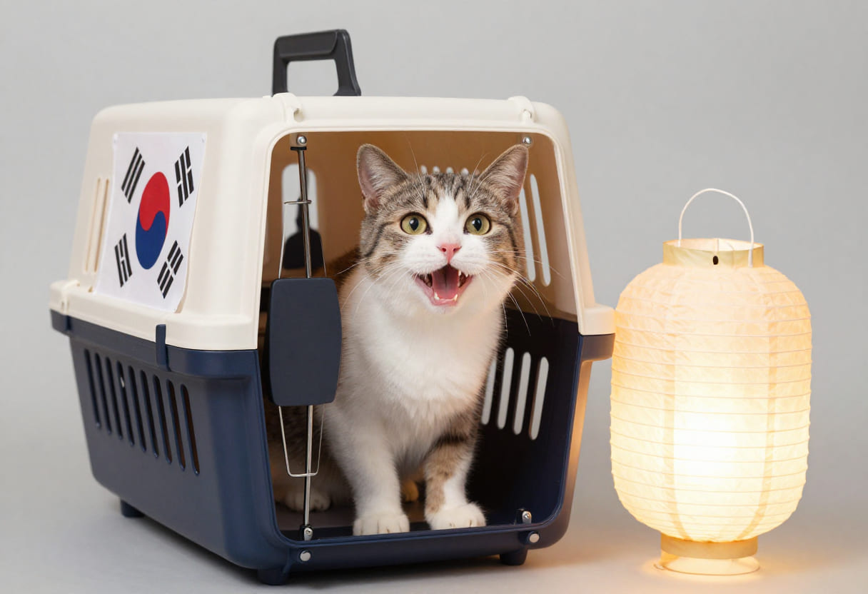 Cat ready for a USA to South Korea pet move