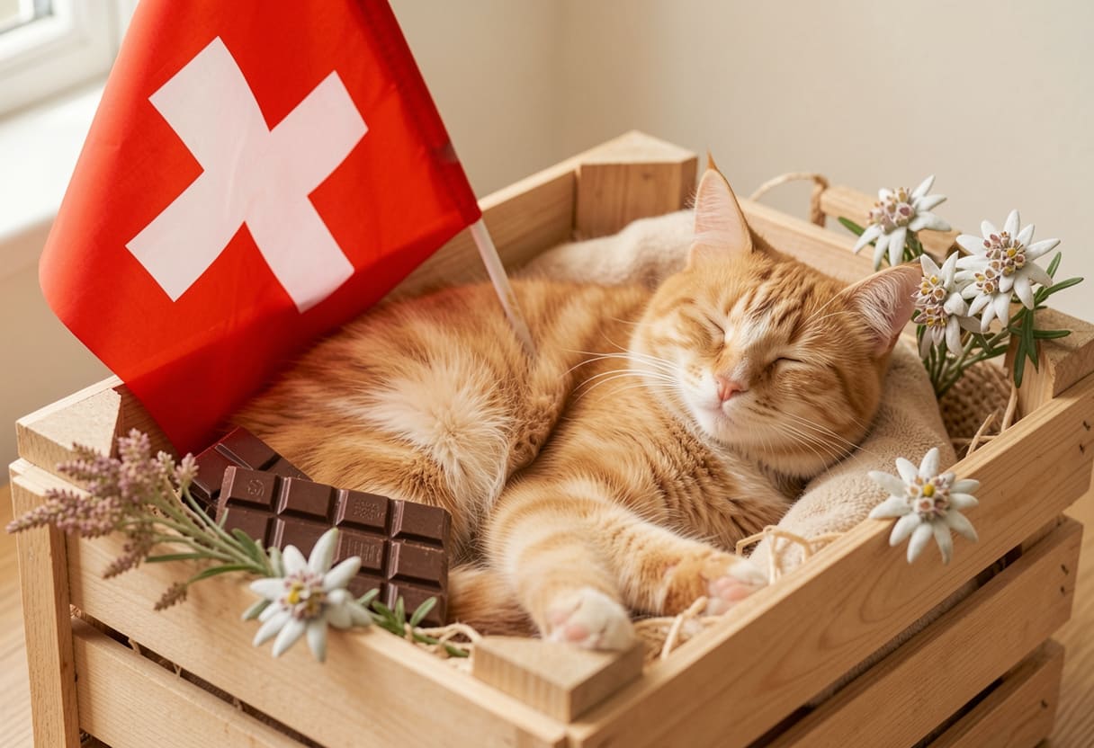Cat ready for a USA to Switzerland pet move