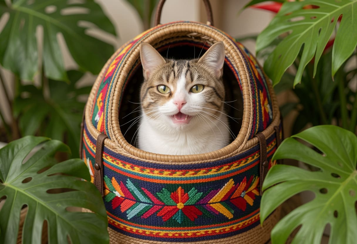 Cat ready for a USA to Colombia pet move