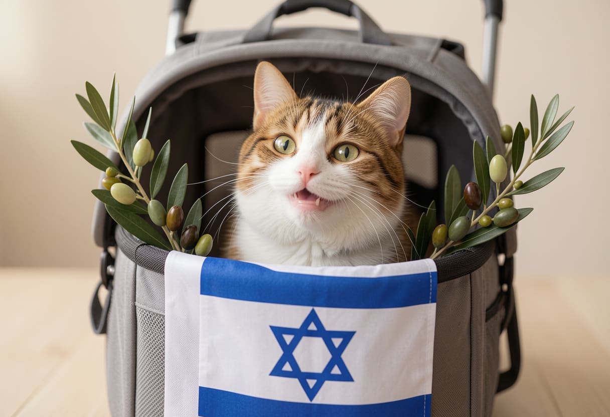 Cat ready for a USA to Israel pet move