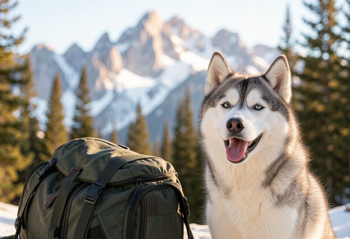Dog and handler ready for pet transport in the Mountain region
